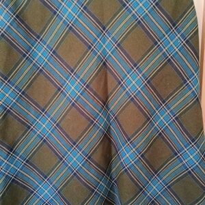 Worthington Green and Blue A-Line Skirt for Work